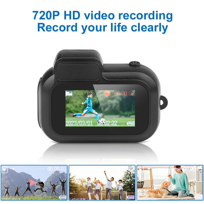 Mini Camera With 0.96in Screen CMOS Portable Video Recorder Support TF Card Y3000