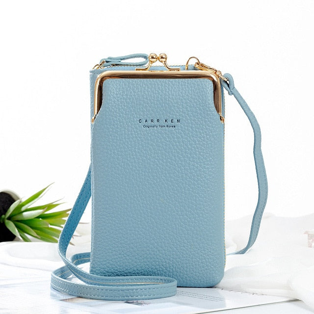 WOMEN PHONE BAG SOLID CROSSBODY BAG