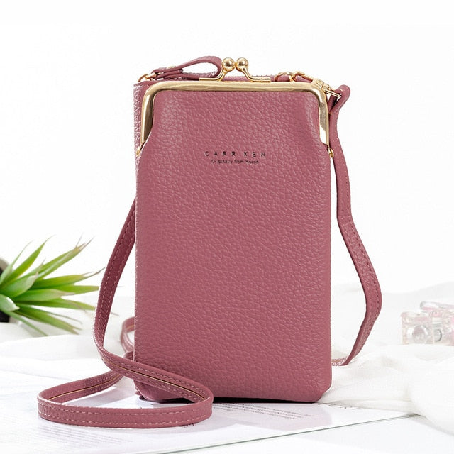 WOMEN PHONE BAG SOLID CROSSBODY BAG