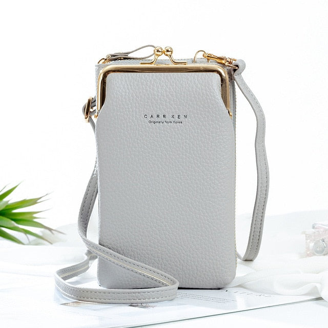 WOMEN PHONE BAG SOLID CROSSBODY BAG