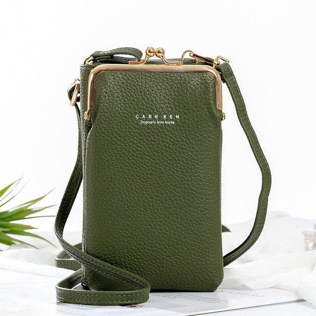 WOMEN PHONE BAG SOLID CROSSBODY BAG