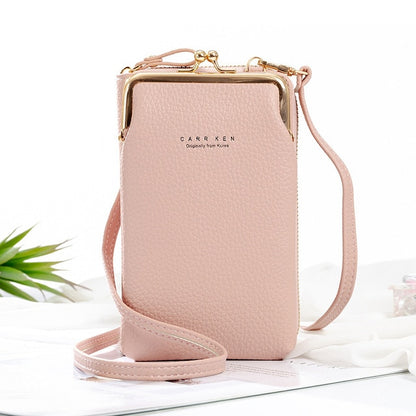 WOMEN PHONE BAG SOLID CROSSBODY BAG