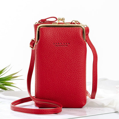 WOMEN PHONE BAG SOLID CROSSBODY BAG