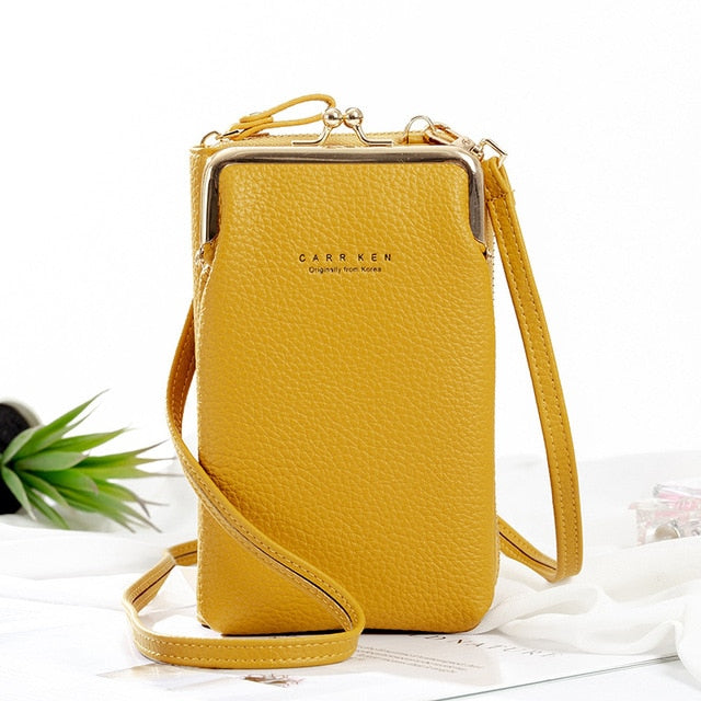 WOMEN PHONE BAG SOLID CROSSBODY BAG