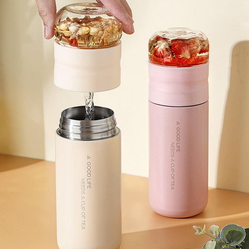 Tea Bottle Cup with Glass Infuser